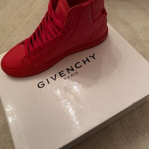 Givenchy Red High Top Sneakers